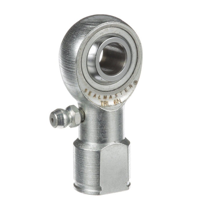 Rod Ends Precision Series Rod Ends 0.3750" ID Female Thread 3/8"-24 Thread Left Hand Thread Steel Body Corrosion Resistant Plated Body Heat Treated Body Chrome Plated 52100 Steel Ball Grease Fitting