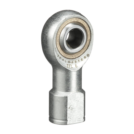 Rod Ends Commercial/Industrial Rod Ends 0.3750" ID Female Thread 3/8"-24 Thread Left Hand Thread Steel Body Corrosion Resistant Plated Body Heat Treated Body Chrome Plated 52100 Steel Ball 