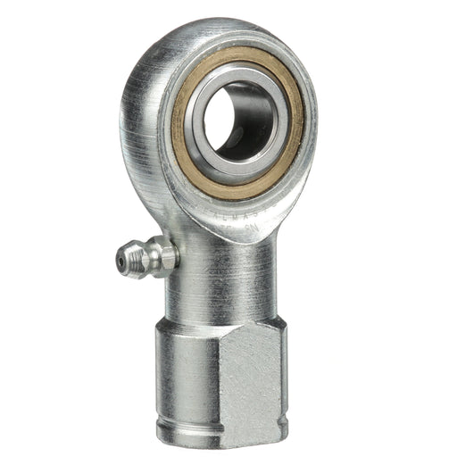 Rod Ends Commercial/Industrial Rod Ends 0.5000" ID Female Thread 1/2"-20 Thread Left Hand Thread Steel Body Corrosion Resistant Plated Body Heat Treated Body Chrome Plated 52100 Steel Ball Grease Fitting