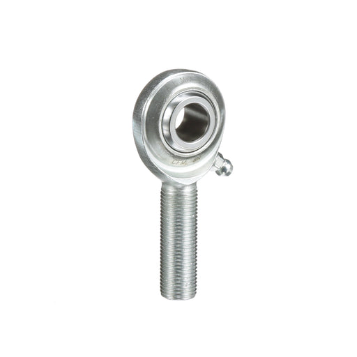 Rod Ends Commercial/Industrial Rod Ends 0.5000" ID Male Thread 1/2"-20 Thread Left Hand Thread Steel Body Corrosion Resistant Plated Body Heat Treated Body Chrome Plated 52100 Steel Ball Grease Fitting