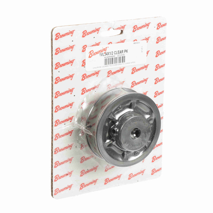 1 Groove Cast Iron Finish Bore FHP Variable Pitch Sheave Clear Pack