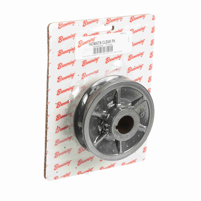1 Groove Cast Iron Finish Bore FHP Variable Pitch Sheave Clear Pack
