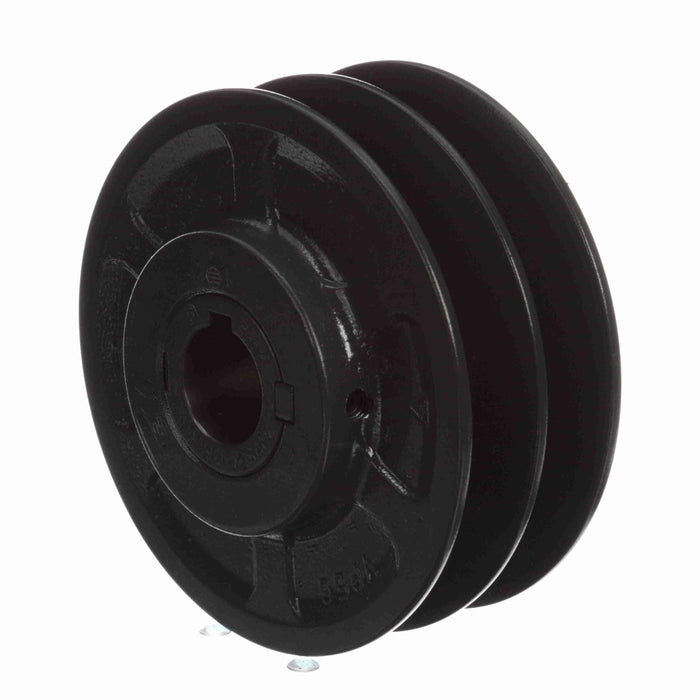 2 Groove Cast Iron Finish Bore FHP Variable Pitch Sheave
