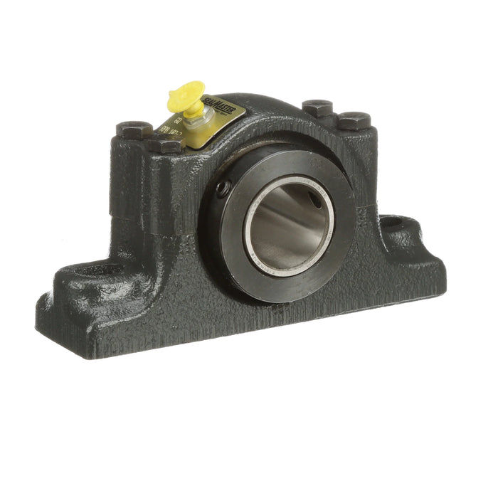 Sealmaster RPB 90MM-2 Mounted Tapered Roller Beearings, Black Oxide Bearing, Pillow Block Bearings, 90mm Diameter, Cast Iron Housing, Two Set Screw Lock Collars, Felt Labyrinth Seal, 