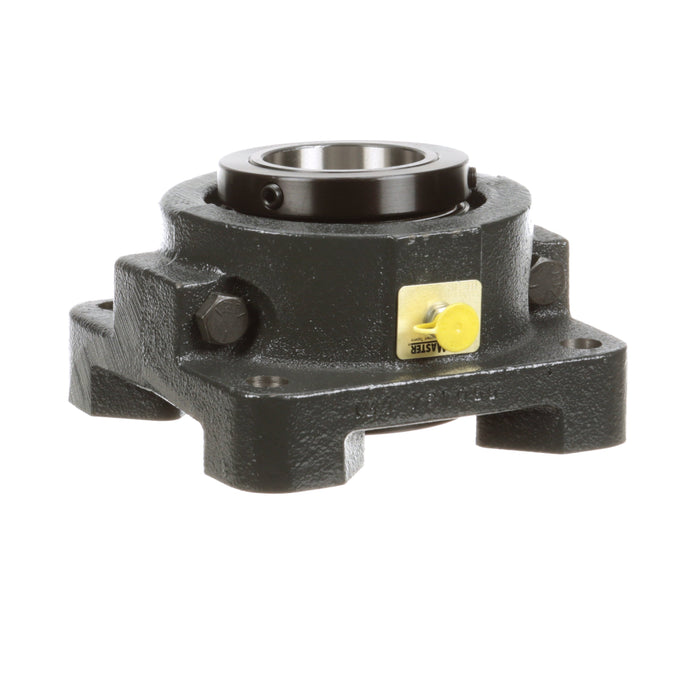 Sealmaster RFB 208 Mounted Tapered Roller Beearings, Black Oxide Bearing, 4 Bolt Flange Bearings, 2-1/2" Diameter, Cast Iron Housing, Two Set Screw Lock Collars, Felt Labyrinth Seal, 