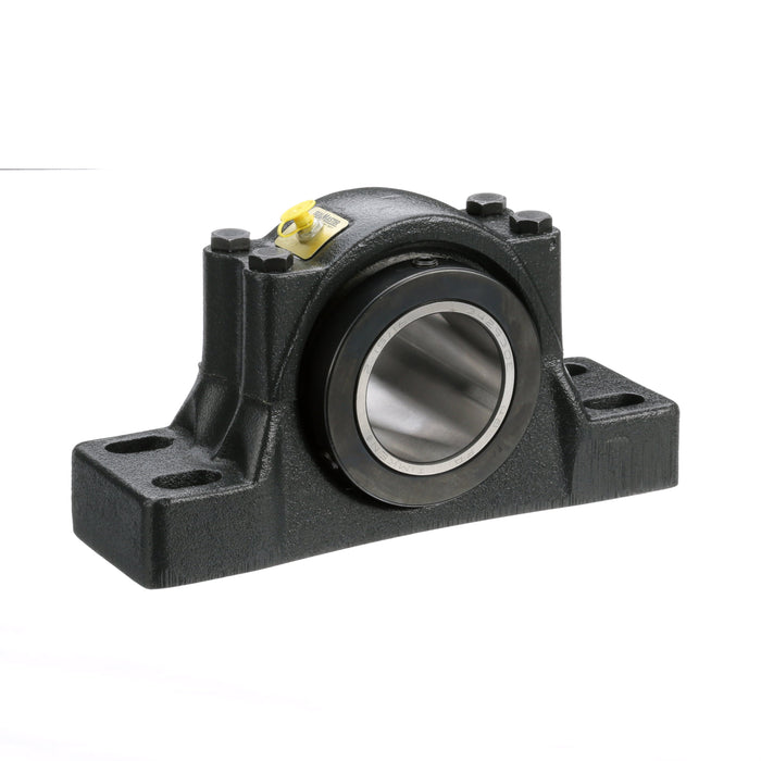 Sealmaster RPB 308-C4 Mounted Tapered Roller Beearings, Black Oxide Bearing, 4 Bolt Pillow Block Bearings, 3-1/2" Diameter, Cast Iron Housing, Two Set Screw Lock Collars, Contact Seal, 