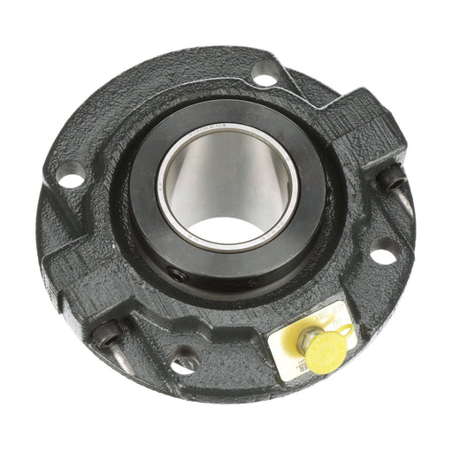 Sealmaster RFP 315C CR Mounted Tapered Roller Beearings, Black Oxide Bearing, 4 Bolt Piloted Flange Bearings, 3-15/16" Diameter, Flouropolymer Coated Cast Iron Housing, Two Set Screw Lock Collars, Contact Seal, 