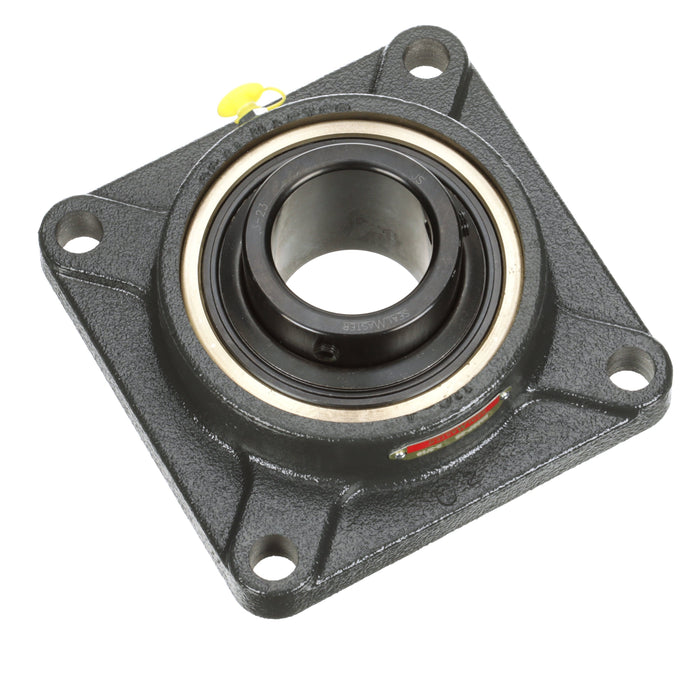 Sealmaster EMSF-35 HT Mounted Ball Bearings, Black Oxide Bearing, 4 Bolt Flange Bearings, 2-3/16" Diameter, Cast Iron Housing, Set Screw Locking, Nomex Seal, High Temperature Seal, High Temperature Grease, Wide Inner Race