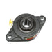 Sealmaster MSFT-16 Mounted Ball Bearings, Black Oxide Bearing, 2 Bolt Flange Bearings, 1" Diameter, Cast Iron Housing, Set Screw Locking, Felt Labyrinth Seal, Wide Inner Race