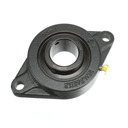 Sealmaster MSFT-31 HT Mounted Ball Bearings, Black Oxide Bearing, 2 Bolt Flange Bearings, 1-15/16" Diameter, Cast Iron Housing, Set Screw Locking, Nomex Seal, High Temperature Seal, High Temperature Grease, Wide Inner Race