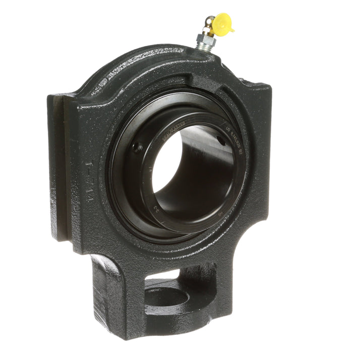 Sealmaster MST-48 Mounted Ball Bearings, Black Oxide Bearing, Take Up Bearings, 3" Diameter, Cast Iron Housing, Set Screw Locking, Felt Labyrinth Seal, Wide Inner Race