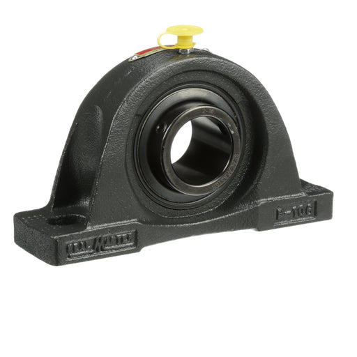 Sealmaster NP-22 HI Mounted Ball Bearings, Black Oxide Bearing, Pillow Block Bearings, 1-3/8" Diameter, Cast Iron Housing, Set Screw Locking, Nomex Seal, High Performance, High Temperature Seal, High Temperature Grease, Krytox 226 Grease, Wide Inner Race