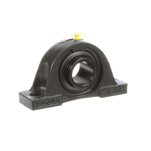 Sealmaster NP-25C Mounted Ball Bearings, Black Oxide Bearing, Pillow Block Bearings, 1-9/16" Diameter, Cast Iron Housing, Set Screw Locking, Contact Seal, Wide Inner Race