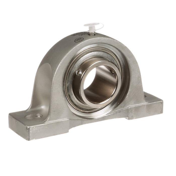 Sealmaster CRPS-PN209 Mounted Ball Bearings, Phosphorous Nickel Coated Bearing, Pillow Block Bearings, 45mm Diameter, Stainless Steel Housing, Set Screw Locking, High Performance Seal (HPS), Wide Inner Race