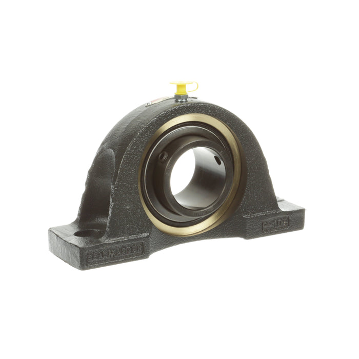 Sealmaster ENP-35 HTA Mounted Ball Bearings, Black Oxide Bearing, Pillow Block Bearings, 2-3/16" Diameter, Cast Iron Housing, Set Screw Locking, Nomex Seal, Wide Inner Race