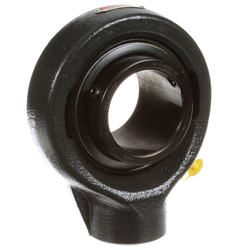 Sealmaster SEHB-46 Mounted Ball Bearings, Black Oxide Bearing, Hanger Bearings, 2-7/8" Diameter, Cast Iron Housing, Set Screw Locking, Felt Labyrinth Seal, Wide Inner Race