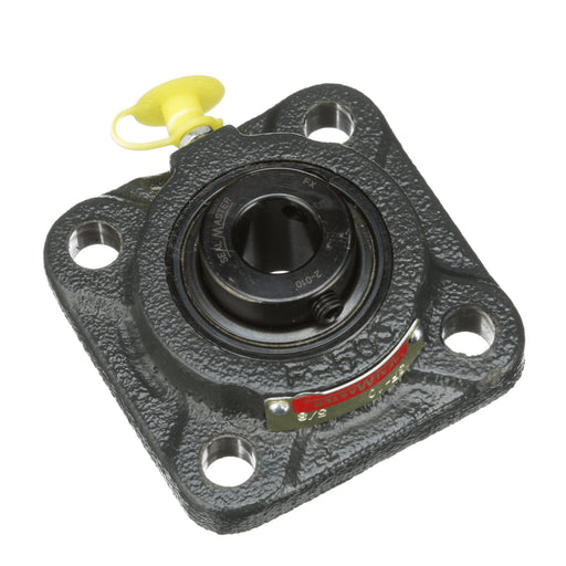 Sealmaster SF-10 HT Mounted Ball Bearings, Black Oxide Bearing, 4 Bolt Flange Bearings, 5/8" Diameter, Cast Iron Housing, Set Screw Locking, Nomex Seal, High Temperature Seal, High Temperature Grease, Wide Inner Race