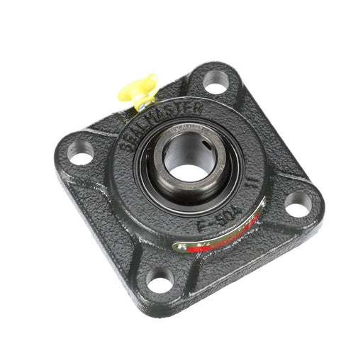 Sealmaster SF-14 Mounted Ball Bearings, Black Oxide Bearing, 4 Bolt Flange Bearings, 7/8" Diameter, Cast Iron Housing, Set Screw Locking, Felt Labyrinth Seal, Wide Inner Race