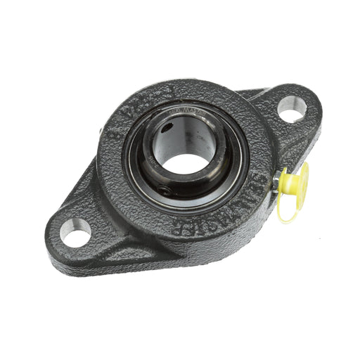 Sealmaster SFT-15 XLO Mounted Ball Bearings, Black Oxide Bearing, 2 Bolt Flange Bearings, 15/16" Diameter, Cast Iron Housing, Set Screw Locking, Felt Labyrinth Seal, Extra Low Drag, Wide Inner Race