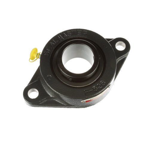 Sealmaster SFT-28 Mounted Ball Bearings, Black Oxide Bearing, 2 Bolt Flange Bearings, 1-3/4" Diameter, Cast Iron Housing, Set Screw Locking, Felt Labyrinth Seal, Wide Inner Race