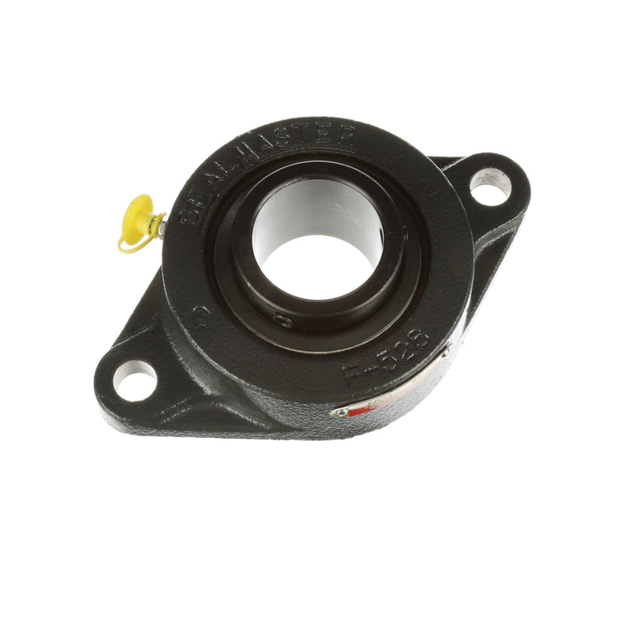 Sealmaster SFT-28 HTC Mounted Ball Bearings, Black Oxide Bearing, 2 Bolt Flange Bearings, 1-3/4" Diameter, Cast Iron Housing, Set Screw Locking, Contact Seal, High Temperature Seal, High Temperature Grease, Wide Inner Race