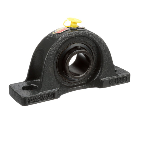 Sealmaster NPL-19 Mounted Ball Bearings, Black Oxide Bearing, Pillow Block Bearings, 1-3/16" Diameter, Cast Iron Housing, Set Screw Locking, Felt Labyrinth Seal, Wide Inner Race