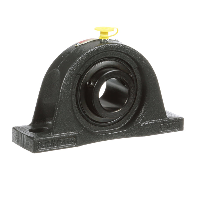 Sealmaster NPL-20 CXU Mounted Ball Bearings, Black Oxide Bearing, Pillow Block Bearings, 1-1/4" Diameter, Cast Iron Housing, Set Screw Locking, Felt Labyrinth Seal, Air Handling Housing Fit, Wide Inner Race