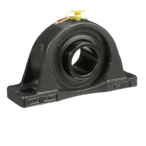 Sealmaster NPL-23 LO Mounted Ball Bearings, Black Oxide Bearing, Pillow Block Bearings, 1-7/16" Diameter, Cast Iron Housing, Set Screw Locking, Felt Labyrinth Seal, Low Drag, Wide Inner Race