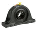Sealmaster NPL-23 Mounted Ball Bearings, Black Oxide Bearing, Pillow Block Bearings, 1-7/16" Diameter, Cast Iron Housing, Set Screw Locking, Felt Labyrinth Seal, Wide Inner Race
