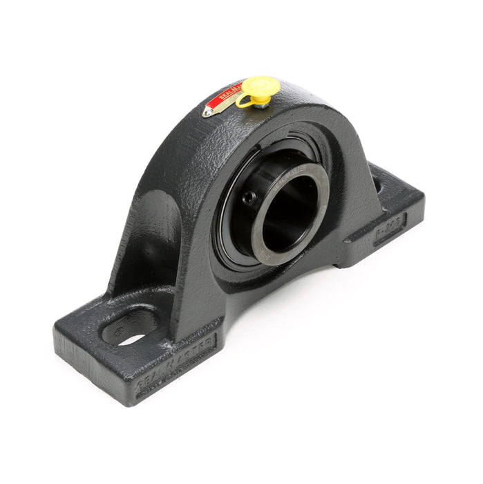 Sealmaster SP-26 Mounted Ball Bearings, Black Oxide Bearing, Pillow Block Bearings, 1-5/8" Diameter, Cast Iron Housing, Set Screw Locking, Felt Labyrinth Seal, Wide Inner Race