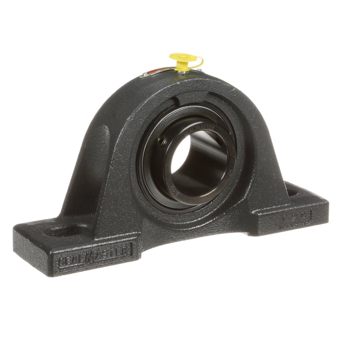 Sealmaster SP-28 Mounted Ball Bearings, Black Oxide Bearing, Pillow Block Bearings, 1-3/4" Diameter, Cast Iron Housing, Set Screw Locking, Felt Labyrinth Seal, Wide Inner Race