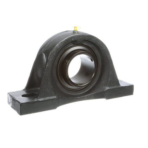 Sealmaster SP-55 Mounted Ball Bearings, Black Oxide Bearing, Pillow Block Bearings, 3-7/16" Diameter, Cast Iron Housing, Set Screw Locking, Felt Labyrinth Seal, Wide Inner Race