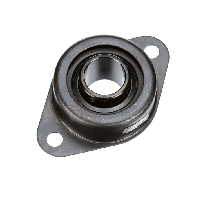 Sealmaster SRF-20R Mounted Ball Bearings, Black Oxide Bearing, 2 Bolt Flange Bearings, 1-1/4" Diameter, Stamped Steel Housing, Set Screw Locking, Felt Labyrinth Seal, Wide Inner Race