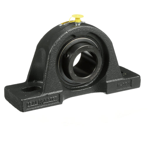 Sealmaster SPM-27 CXU Mounted Ball Bearings, Black Oxide Bearing, Pillow Block Bearings, 1-11/16" Diameter, Cast Iron Housing, Set Screw Locking, Felt Labyrinth Seal, Air Handling Housing Fit, Wide Inner Race