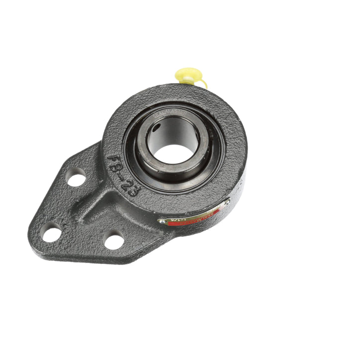 Sealmaster FB-20 Mounted Ball Bearings, Black Oxide Bearing, 3 Bolt Flange Bracket Bearings, 1-1/4" Diameter, Cast Iron Housing, Set Screw Locking, Felt Labyrinth Seal, Wide Inner Race