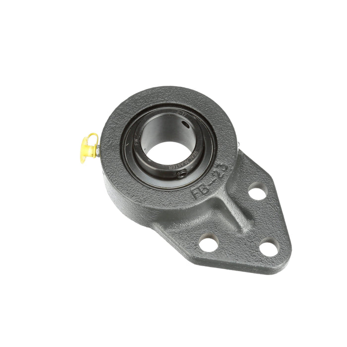 Sealmaster FB-23 Mounted Ball Bearings, Black Oxide Bearing, 3 Bolt Flange Bracket Bearings, 1-7/16" Diameter, Cast Iron Housing, Set Screw Locking, Felt Labyrinth Seal, Wide Inner Race