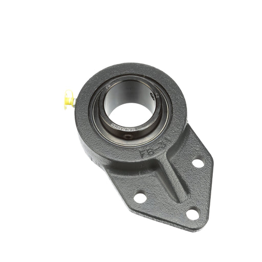 Sealmaster FB-32R Mounted Ball Bearings, Black Oxide Bearing, 3 Bolt Flange Bracket Bearings, 2" Diameter, Cast Iron Housing, Set Screw Locking, Felt Labyrinth Seal, Wide Inner Race