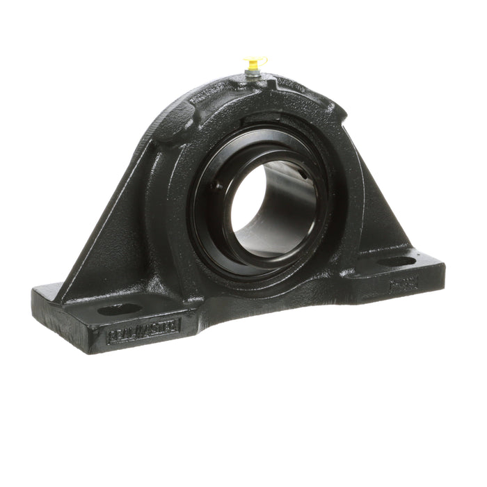 Sealmaster MFP-56 Mounted Ball Bearings, Black Oxide Bearing, 4 Bolt Pillow Block Bearings, 3-1/2" Diameter, Cast Iron Housing, Set Screw Locking, Felt Labyrinth Seal, Wide Inner Race