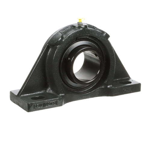 Sealmaster MFP-56C Mounted Ball Bearings, Black Oxide Bearing, 4 Bolt Pillow Block Bearings, 3-1/2" Diameter, Cast Iron Housing, Set Screw Locking, Contact Seal, Wide Inner Race