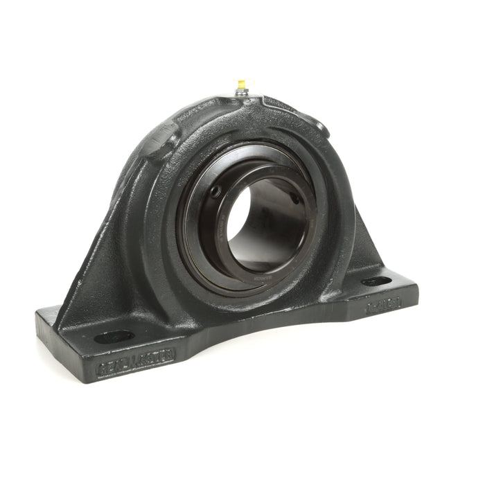 Sealmaster MFP-63 Mounted Ball Bearings, Black Oxide Bearing, 4 Bolt Pillow Block Bearings, 3-15/16" Diameter, Cast Iron Housing, Set Screw Locking, Felt Labyrinth Seal, Wide Inner Race