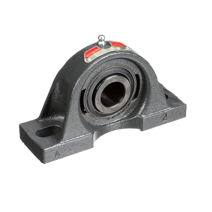 Sealmaster MP-16 Mounted Ball Bearings, Black Oxide Bearing, Pillow Block Bearings, 1" Diameter, Cast Iron Housing, Set Screw Locking, Felt Labyrinth Seal, Wide Inner Race