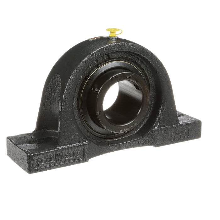 Sealmaster MP-42 Mounted Ball Bearings, Black Oxide Bearing, Pillow Block Bearings, 2-5/8" Diameter, Cast Iron Housing, Set Screw Locking, Felt Labyrinth Seal, Wide Inner Race