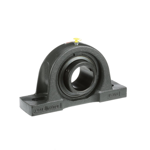 Sealmaster MP-48 Mounted Ball Bearings, Black Oxide Bearing, Pillow Block Bearings, 3" Diameter, Cast Iron Housing, Set Screw Locking, Felt Labyrinth Seal, Wide Inner Race