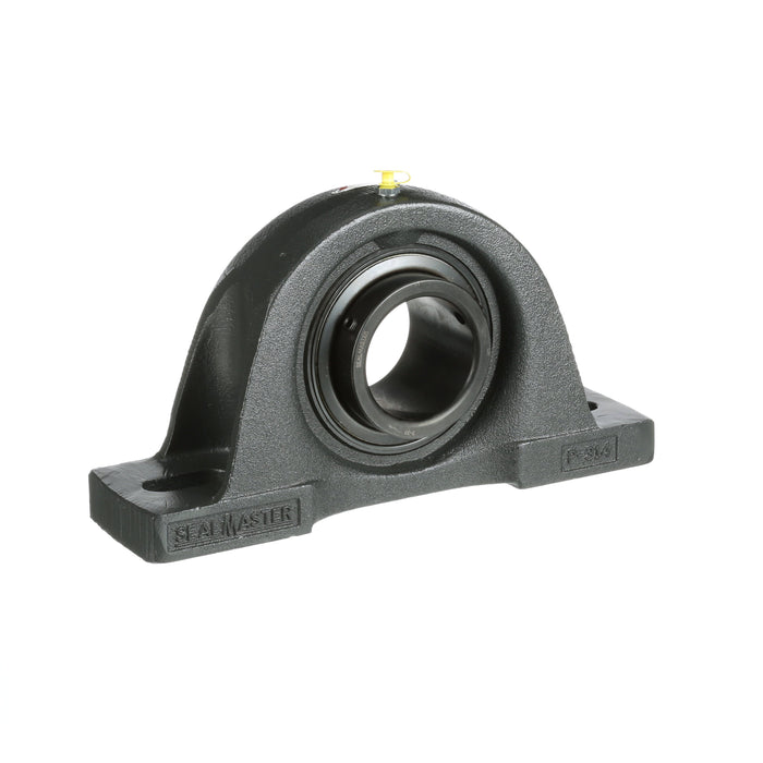 Sealmaster MP-51 Mounted Ball Bearings, Black Oxide Bearing, Pillow Block Bearings, 3-3/16" Diameter, Cast Iron Housing, Set Screw Locking, Felt Labyrinth Seal, Wide Inner Race