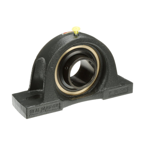 Sealmaster EMP-39 HT Mounted Ball Bearings, Black Oxide Bearing, Pillow Block Bearings, 2-7/16" Diameter, Cast Iron Housing, Set Screw Locking, Nomex Seal, High Temperature Seal, High Temperature Grease, Wide Inner Race