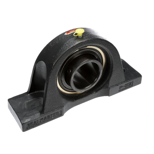 Sealmaster EMP-40 Mounted Ball Bearings, Black Oxide Bearing, Pillow Block Bearings, 2-1/2" Diameter, Cast Iron Housing, Set Screw Locking, Felt Labyrinth Seal, Wide Inner Race