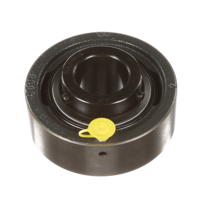 Sealmaster MSC-24 Mounted Ball Bearings, Black Oxide Bearing, Cylindrical Cartridge Bearing, 1-1/2" Diameter, Cast Iron Housing, Set Screw Locking, Felt Labyrinth Seal, Wide Inner Race