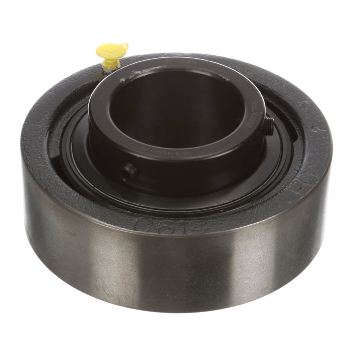 Sealmaster MSC-47 Mounted Ball Bearings, Black Oxide Bearing, Cylindrical Cartridge Bearing, 2-15/16" Diameter, Cast Iron Housing, Set Screw Locking, Felt Labyrinth Seal, Wide Inner Race