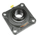 Sealmaster MSF-27 HT Mounted Ball Bearings, Black Oxide Bearing, 4 Bolt Flange Bearings, 1-11/16" Diameter, Cast Iron Housing, Set Screw Locking, Nomex Seal, High Temperature Seal, High Temperature Grease, Wide Inner Race