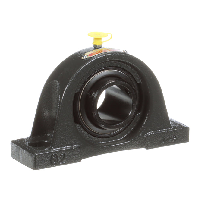 Sealmaster NPD-23 Mounted Ball Bearings, Black Oxide Bearing, Pillow Block Bearings, 1-7/16" Diameter, Cast Iron Housing, Double Set Screw Locking, Felt Labyrinth Seal, Wide Inner Race